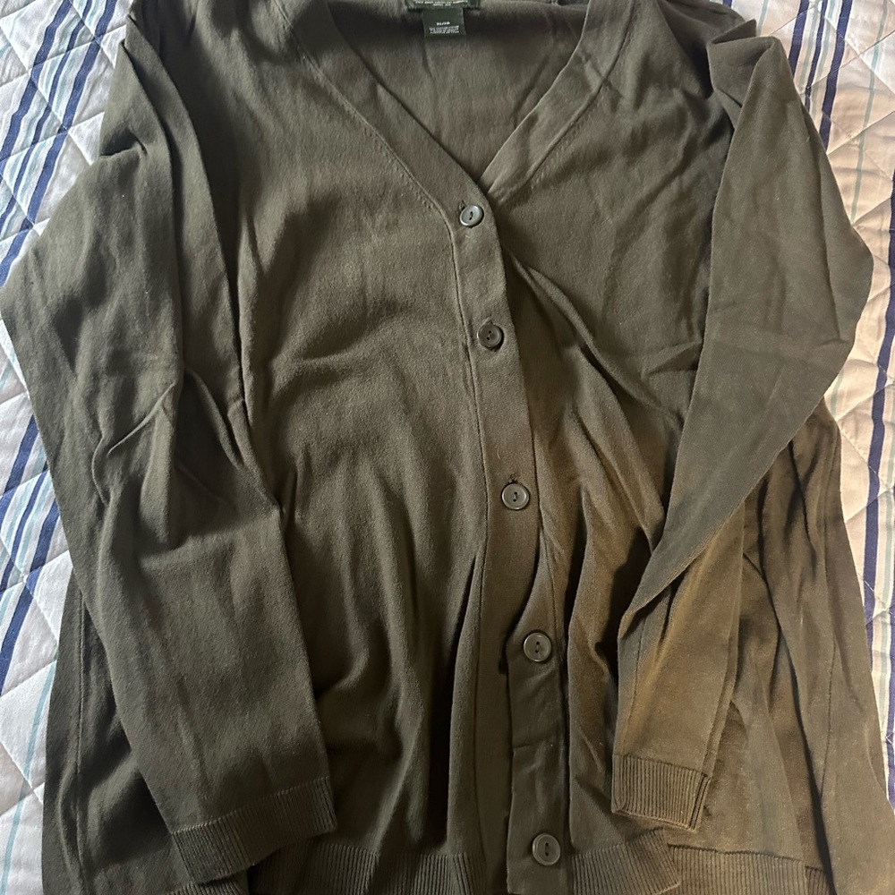 Eddie Bauer Forest Green Knit Sweater